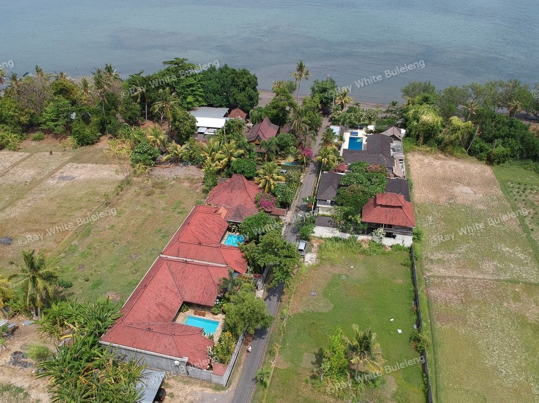 ABSOLUTE BEACHFRONT VILLA COMPLEX IN LOVINA