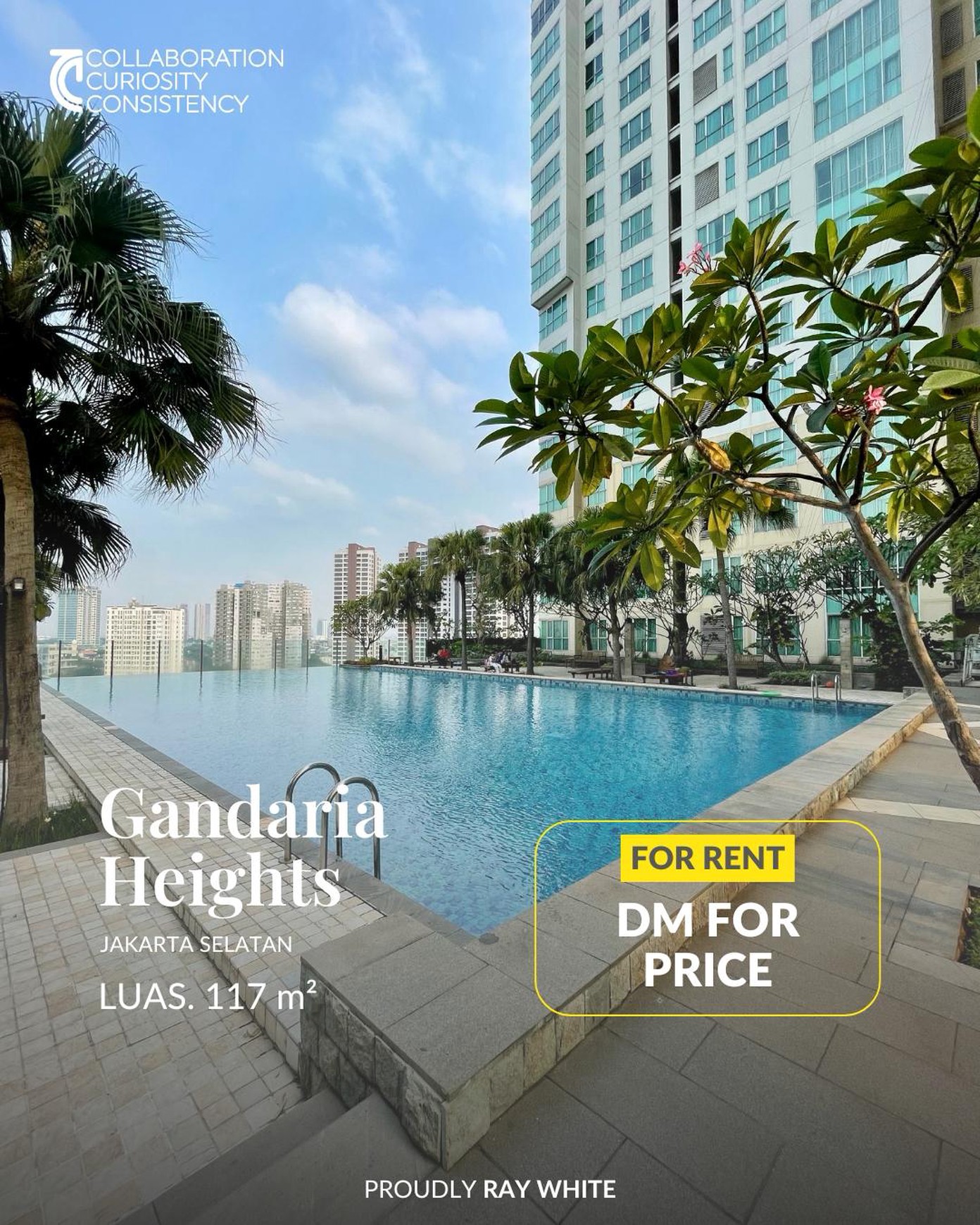 Disewakan Apartment Gandaria Heights Tower A 3BR, Jakarta Selatan