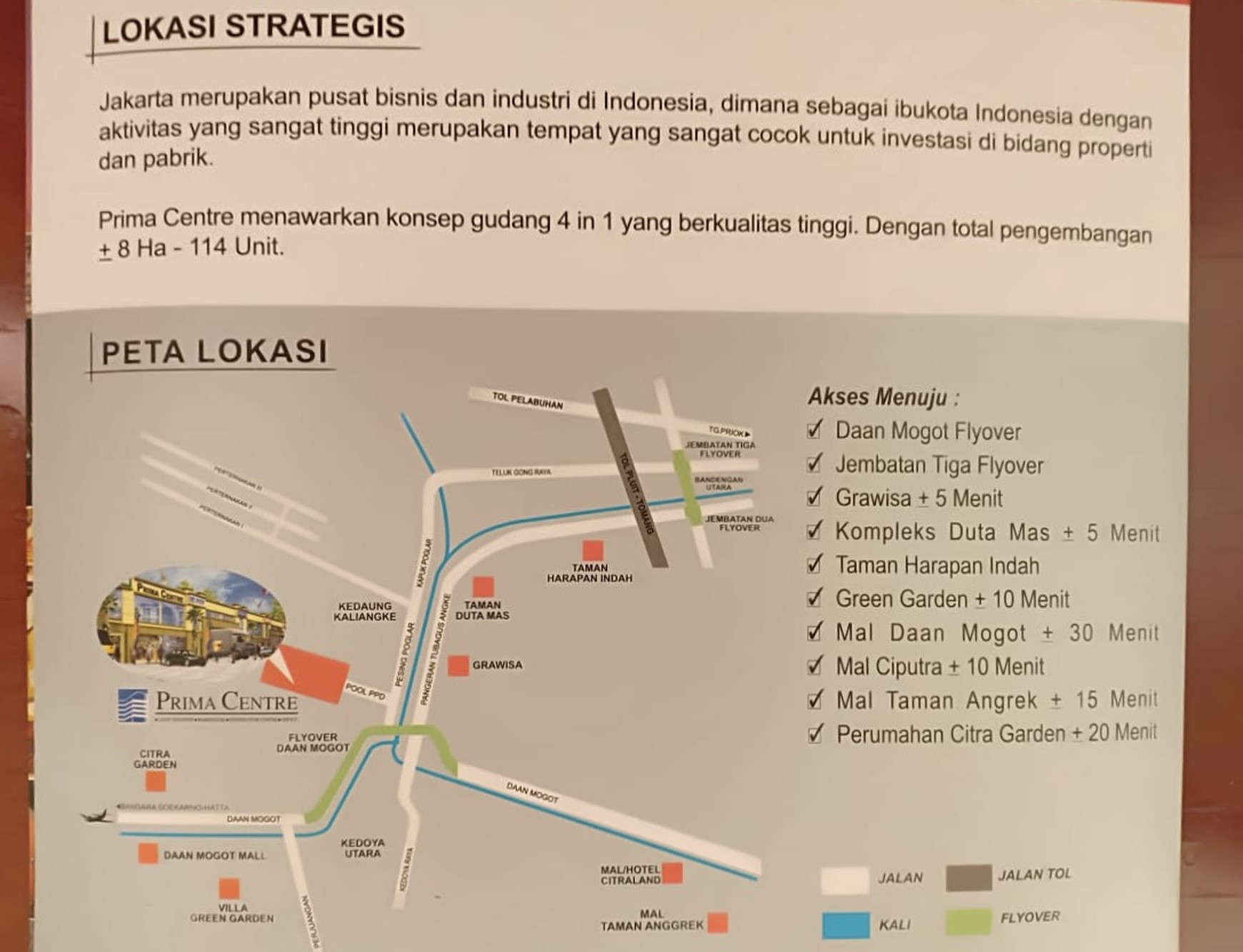Disewa Gudang di Pergudangan Prima Centre Pesing Pogglar, Jakarta Barat