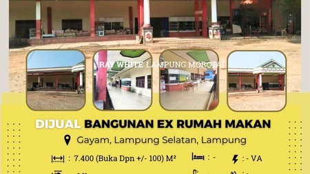 DIJUAL LAHAN EX RUMAH MAKAN DI GAYAM KALIANDA LAMPUNG SELATAN