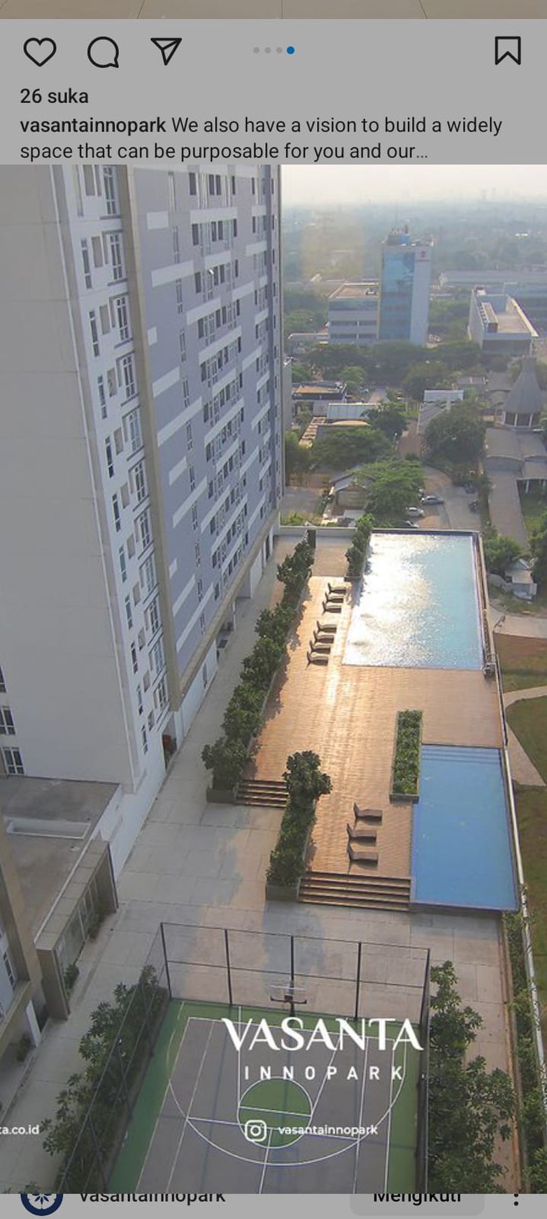 Dijual Apartemen siap huni Innopark di Bekasi