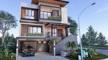 Rumah Mewah Depan Taman Delatinos BSD city 