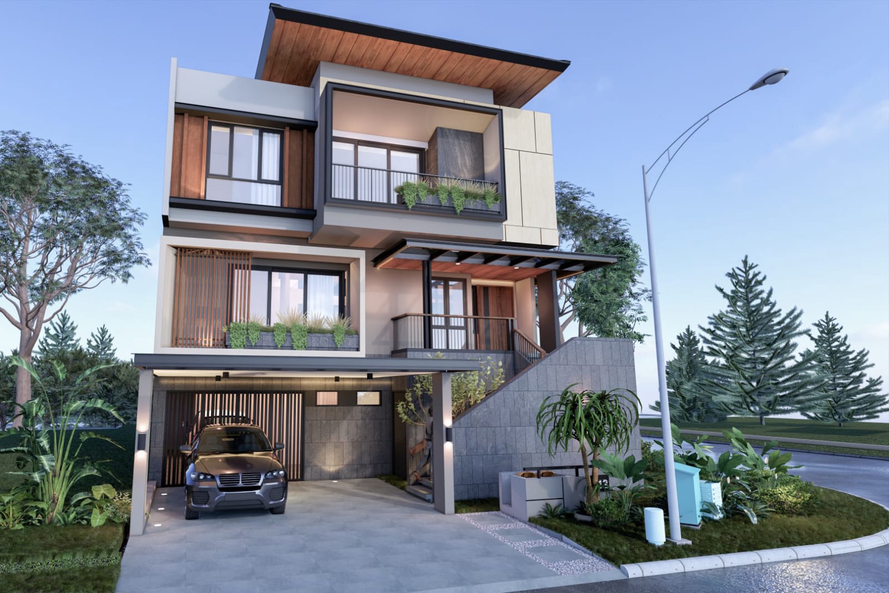 Rumah Mewah Depan Taman Delatinos BSD city 