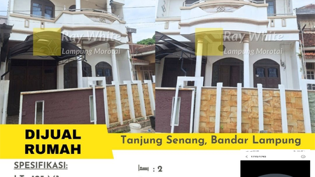 DIJUAL  RUMAH DI TANJUNG SENANG KOTA BANDAR LAMPUNG