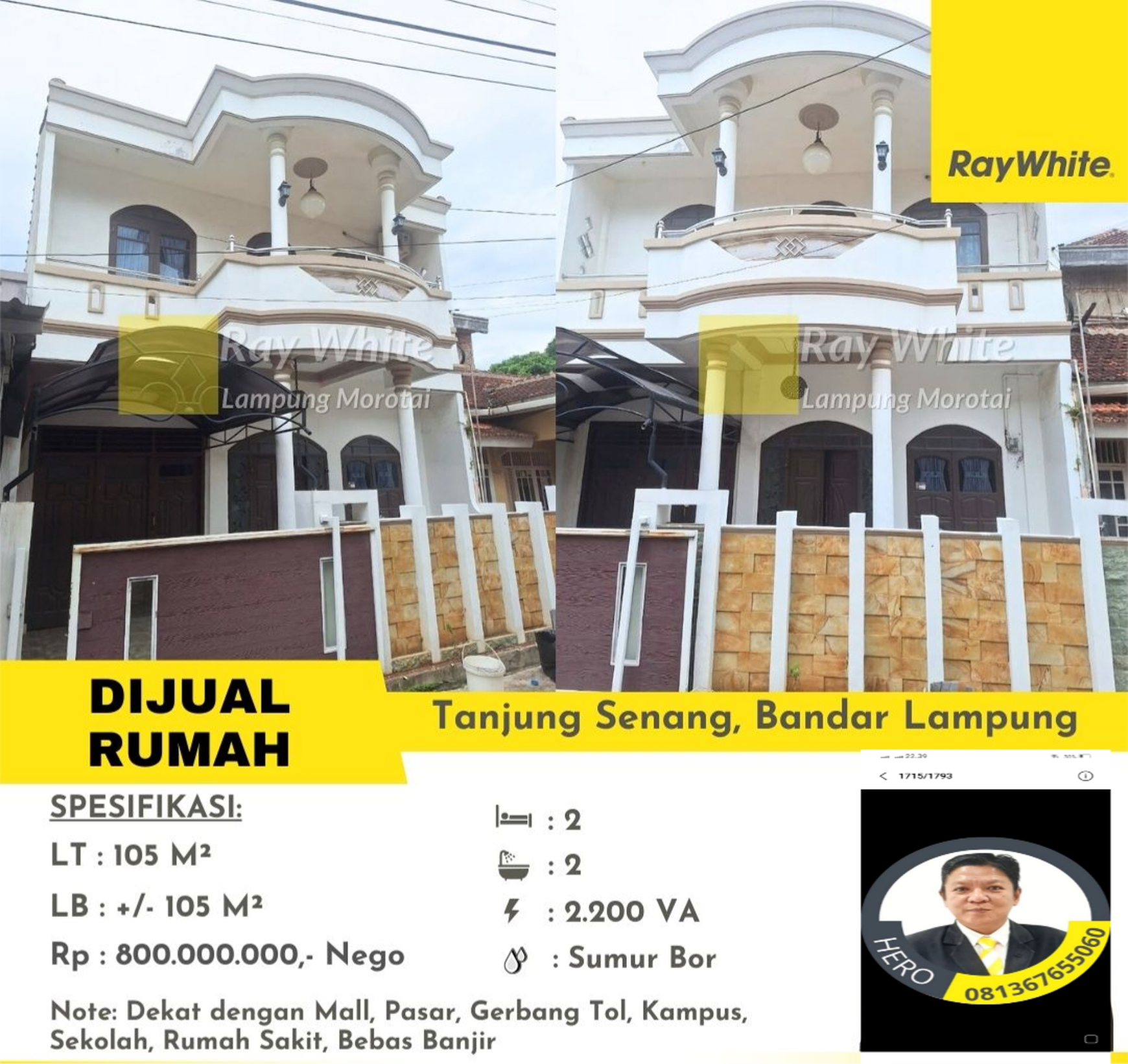 DIJUAL RUMAH DI TANJUNG SENANG KOTA BANDAR LAMPUNG