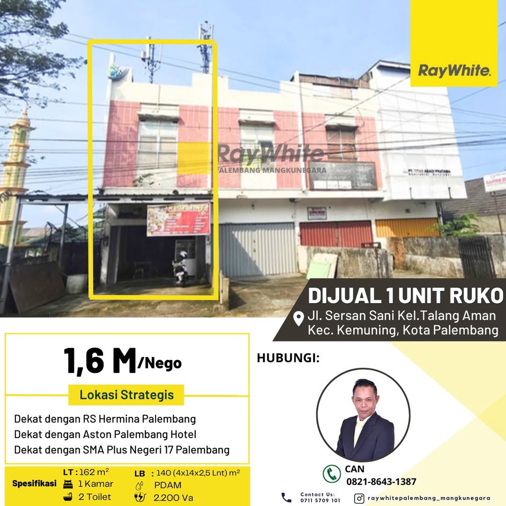 Di jual Ruko kota palembang