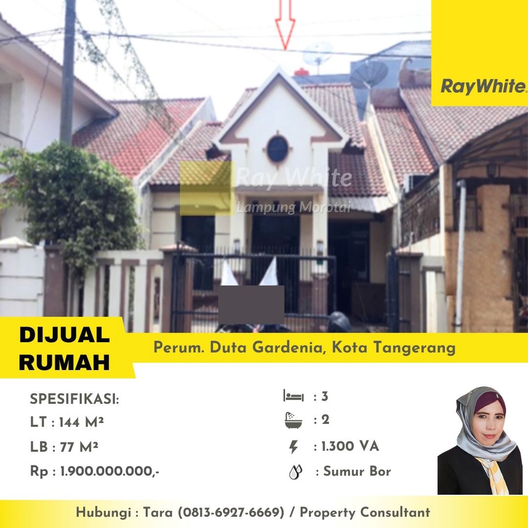 dijual rumah murah perum duta gardenia