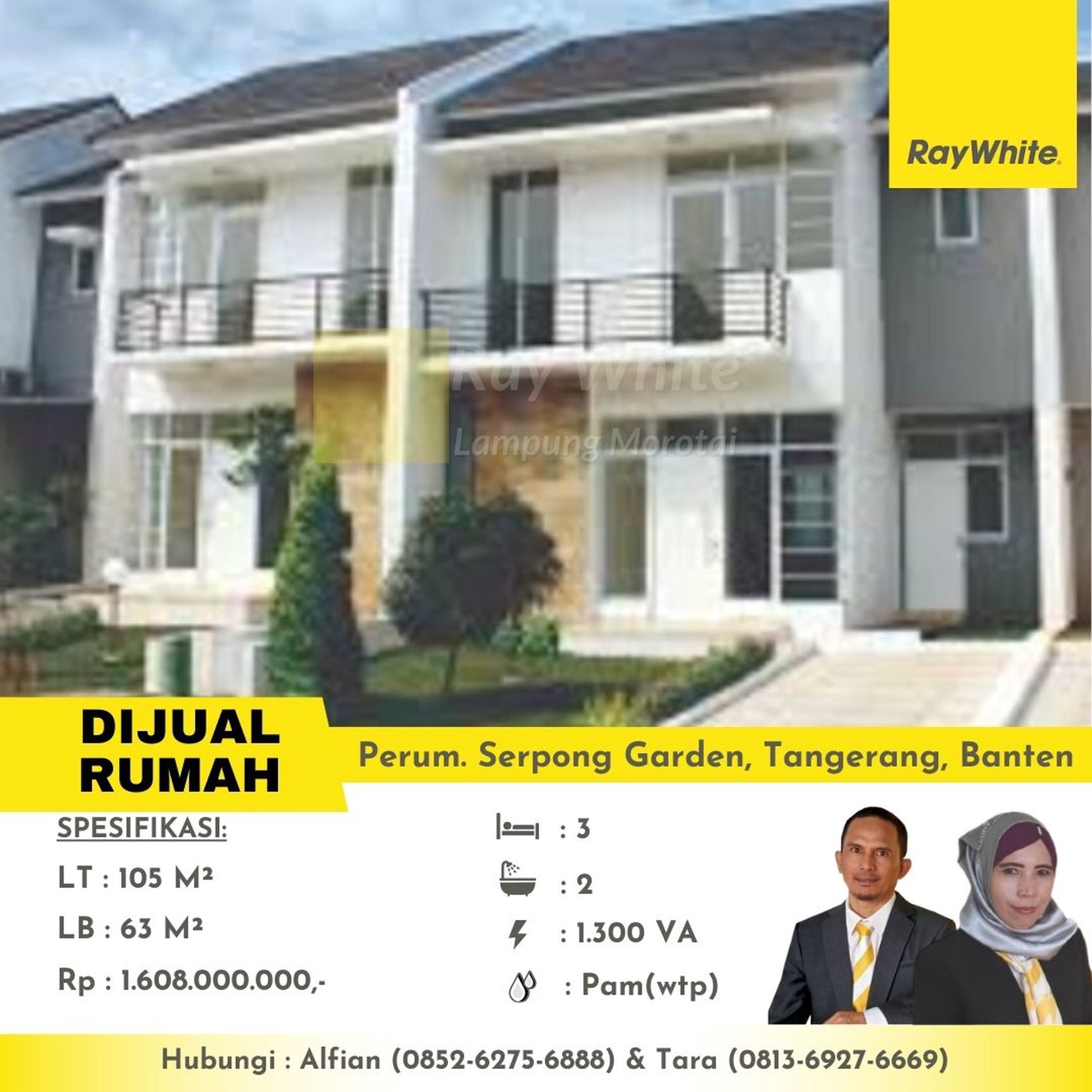 dijual rumah perum serpong garden tangrang