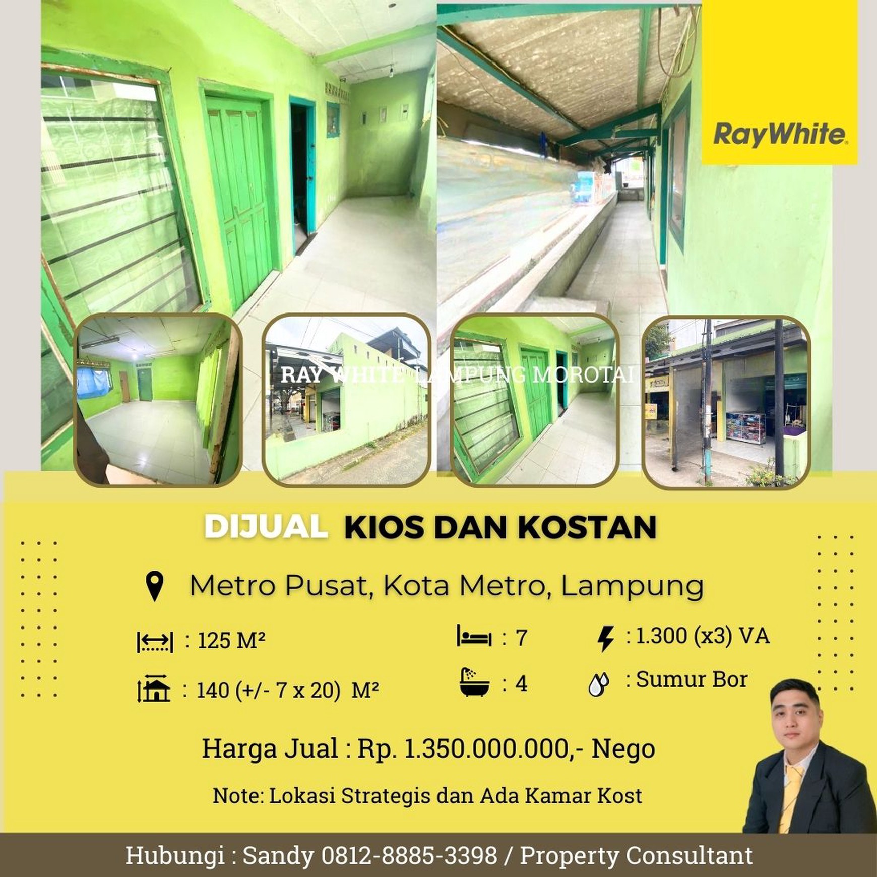 rumah kosan murah metro pusat