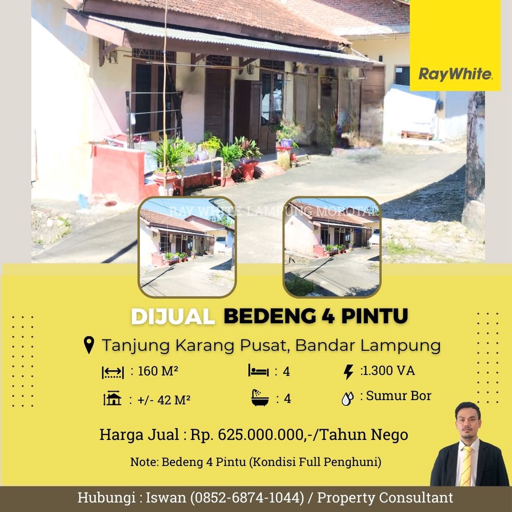 rumah bedeng murah tanjung karang pusat