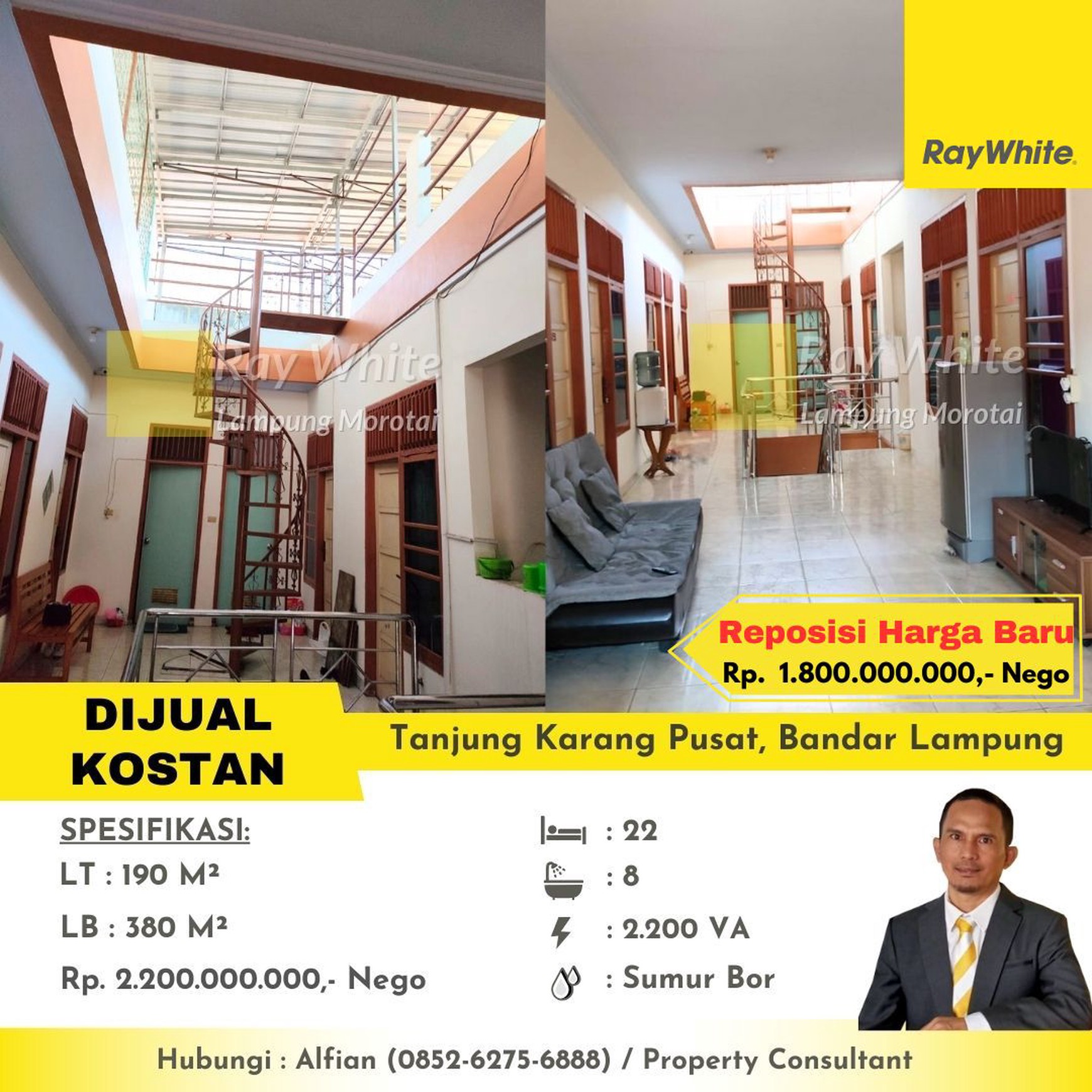 rumah murah kosan tanjung karang pusat