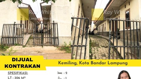 dijual rumah kontrakan 8 pintu kemiling