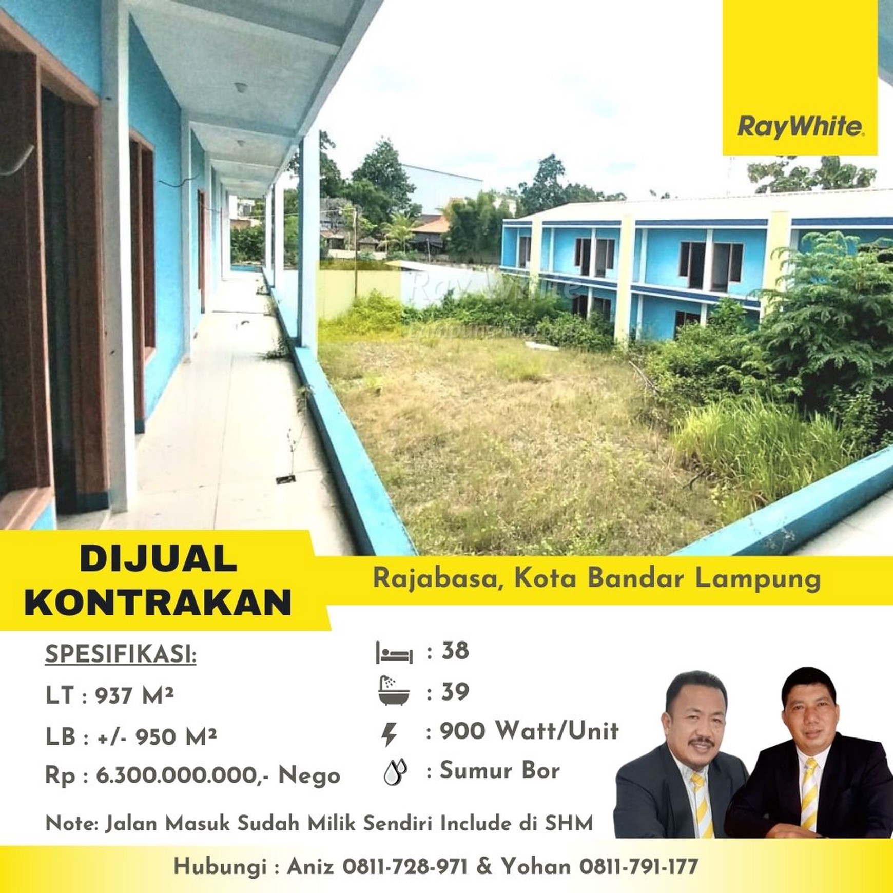 jual rumah kosan murah rajabasa
