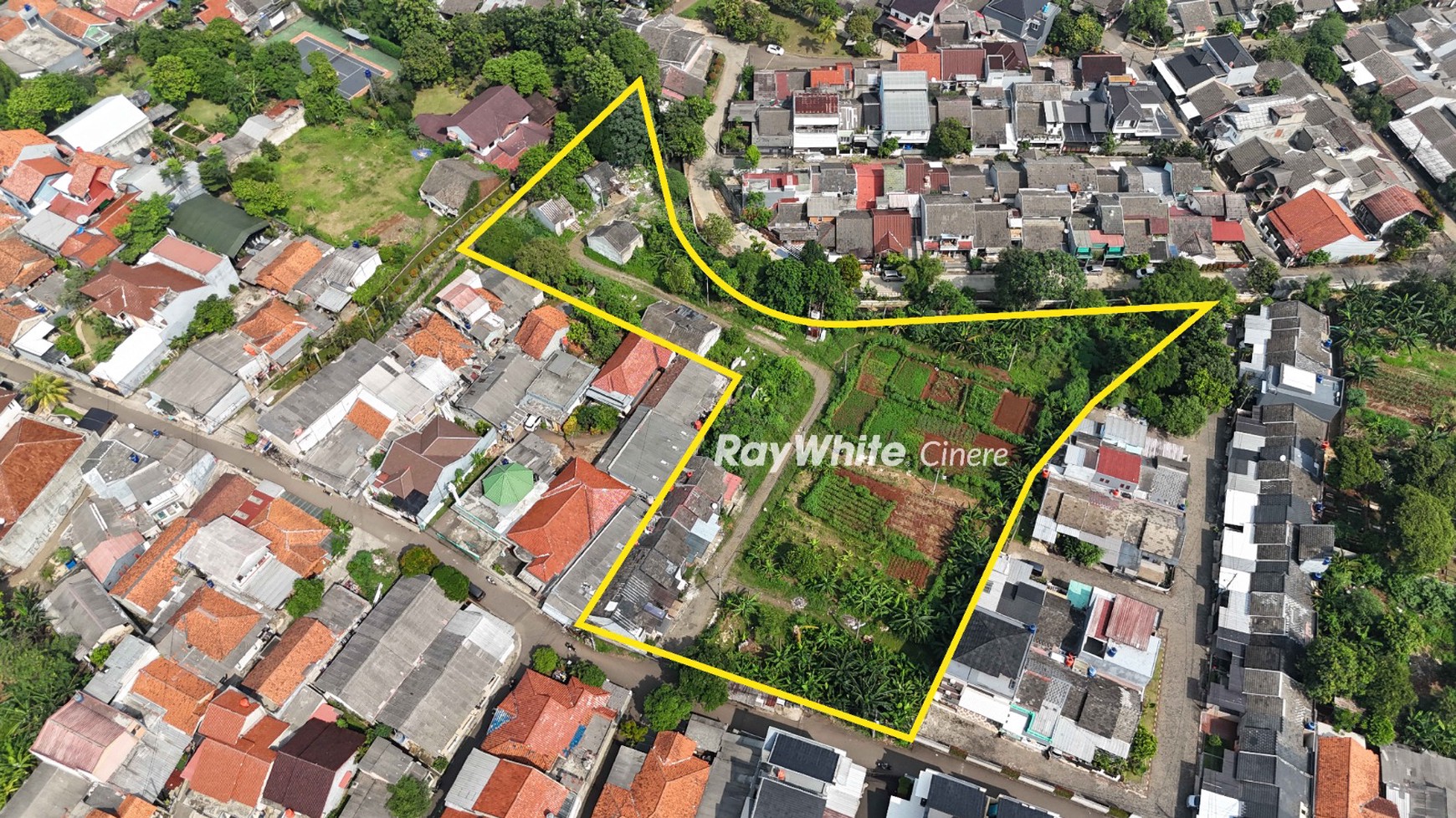 Tanah Seluas 5945 m2 Bonus 6 Rumah di Pamulang - Dekat Toll Ciputat & Mall Sawangan