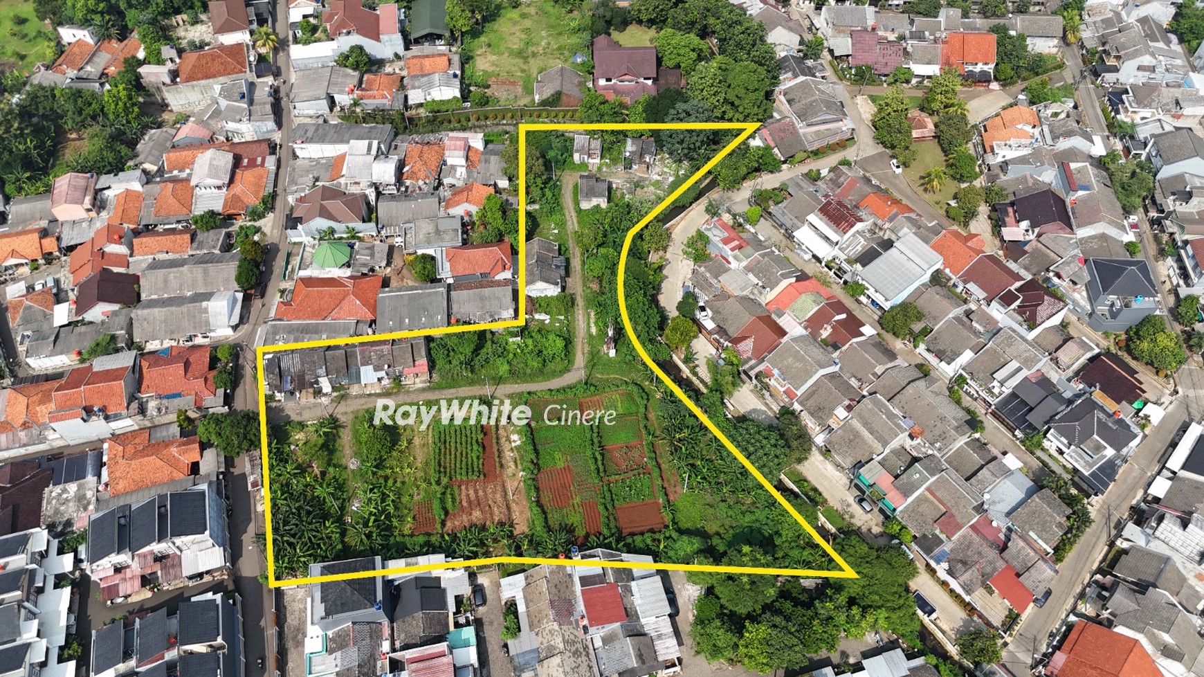 Tanah Seluas 5945 m2 Bonus 6 Rumah di Pamulang - Dekat Toll Ciputat & Mall Sawangan