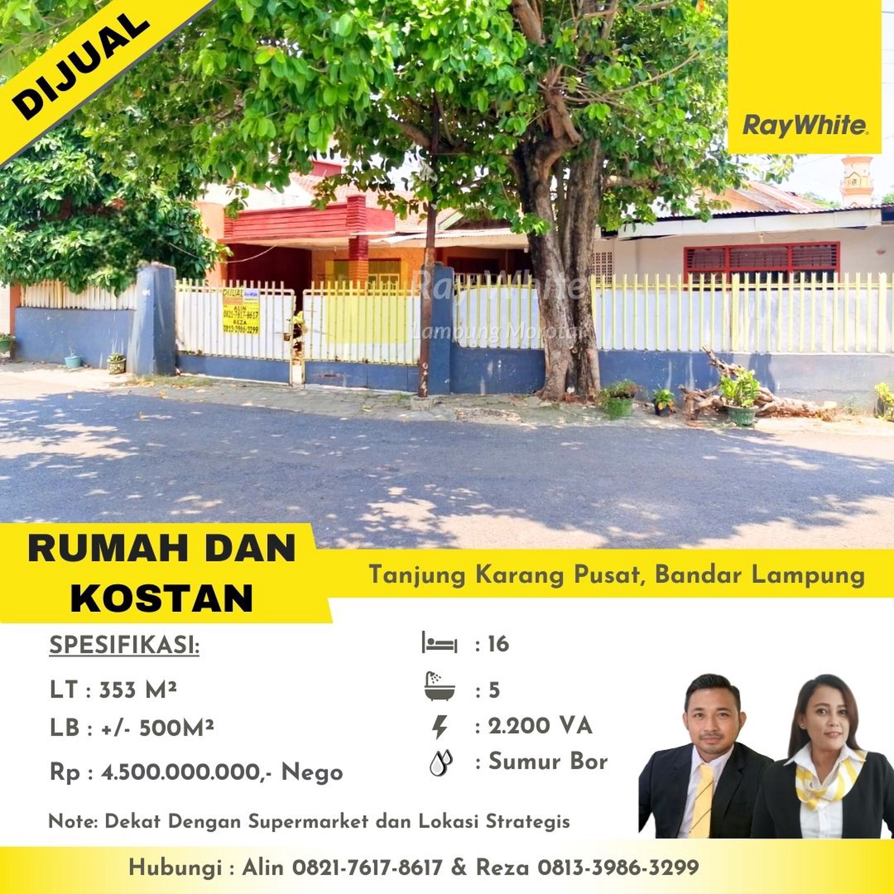 rumah kosan murah tanjung karang pusat