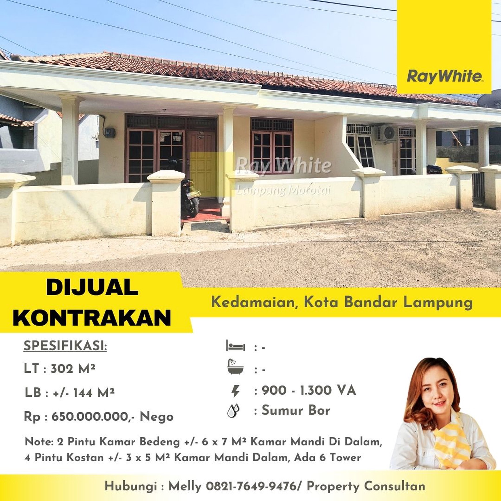 dijual rumah kosan dan bedeng murah kedamaian