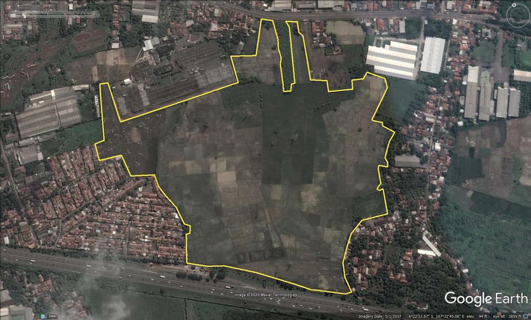Tanah Kavling Lahan Industri 30 HA di Jalan Utama Pantura Karawang Timur