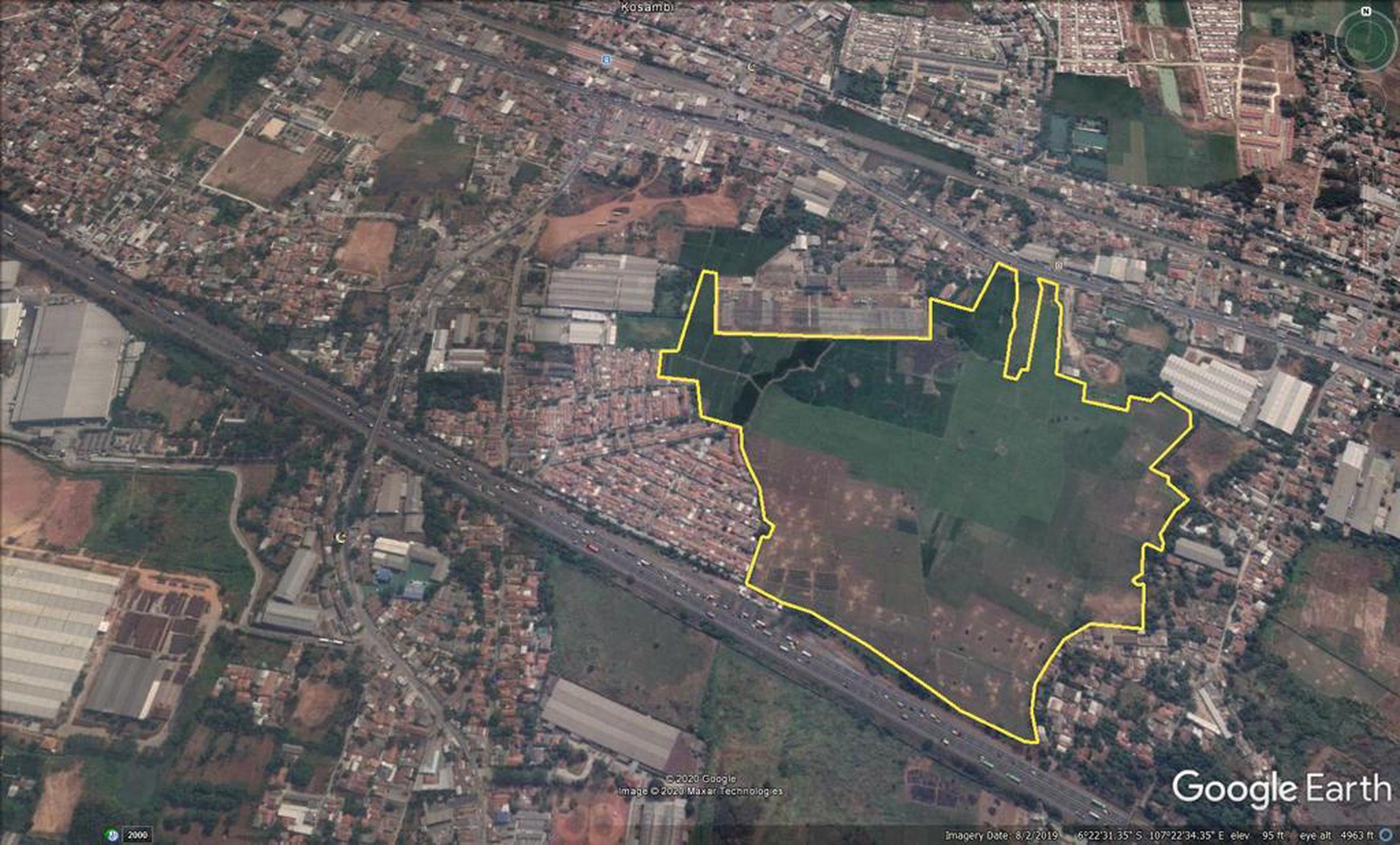 Tanah Kavling Lahan Industri 30 HA di Jalan Utama Pantura Karawang Timur
