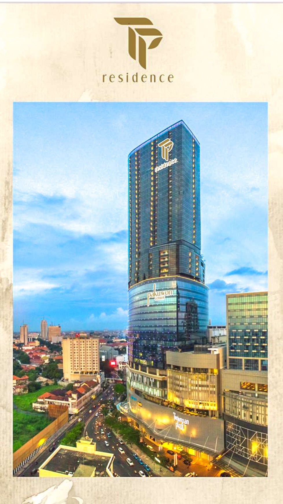 THE PEAK RESIDENCE SURABAYA, STRATEGIS TENGAH KOTA, AKSES LANGSUNG KE TUNJUNGAN PLAZA 5