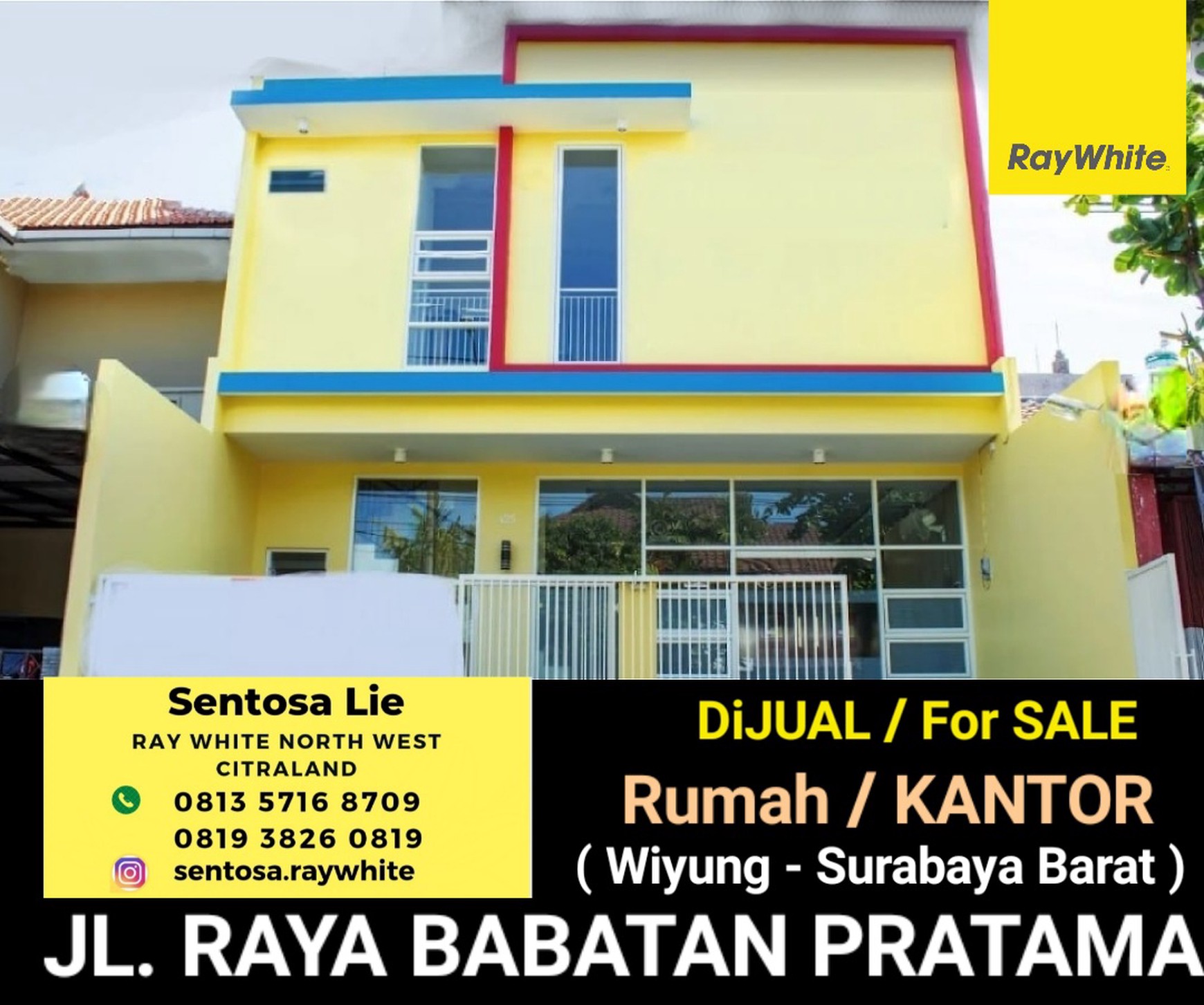 Dijual Rumah Raya Babatan Pratama - Nol Jalan Raya Kembar Cocok Buat Segala Usaha Komersial Area