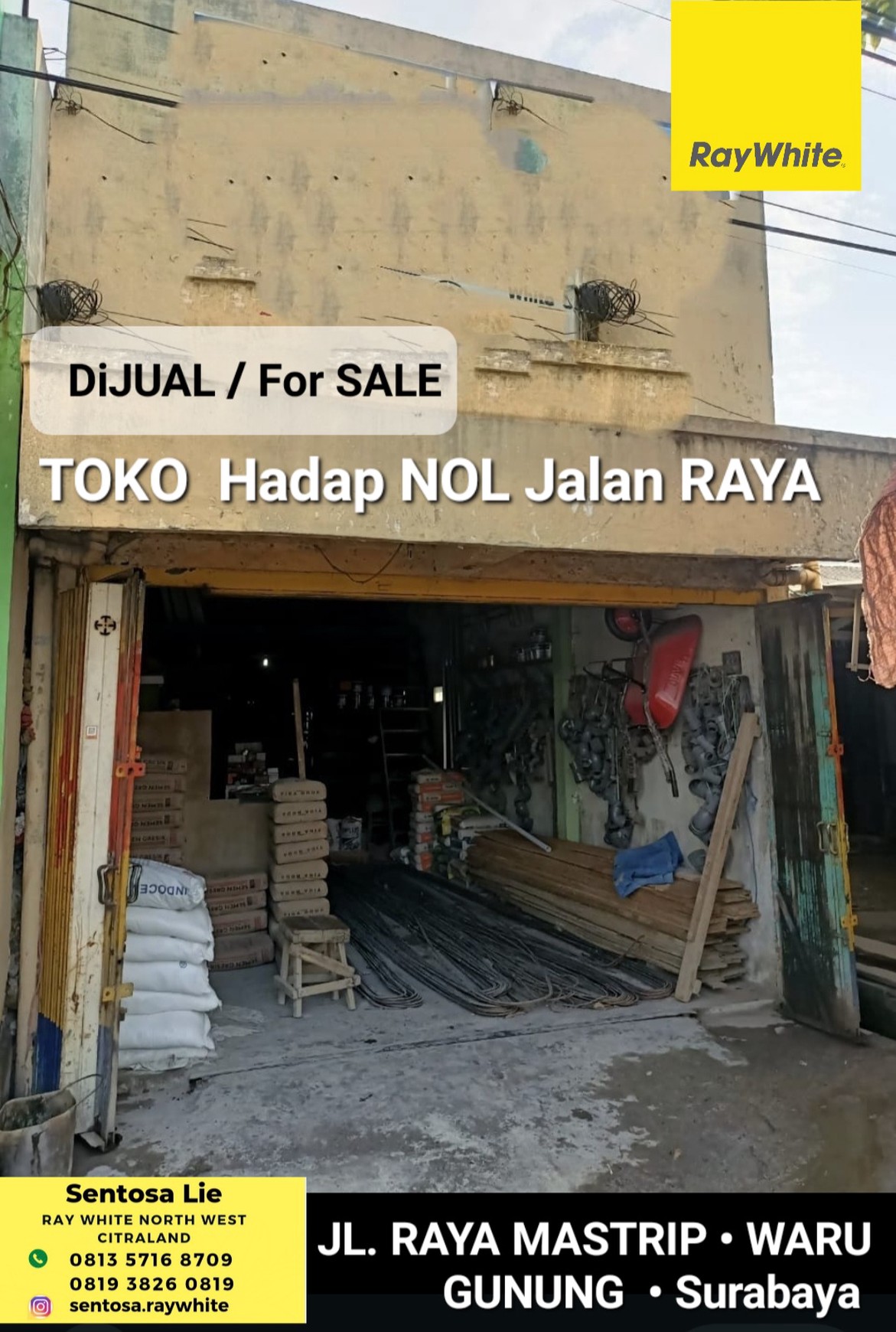 Murah 1 Milyaran Dijual Toko Nol Jalan Raya Mastrip - Waru Gunung - Karang Pilang - Cocok Buat Segala Usaha - Komersial Area