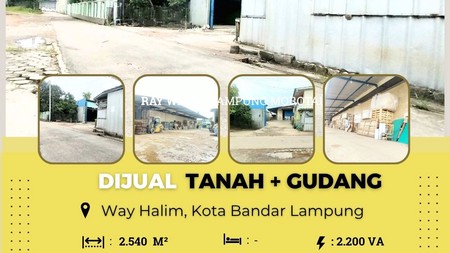 jual tanah dan gudang murah way halim