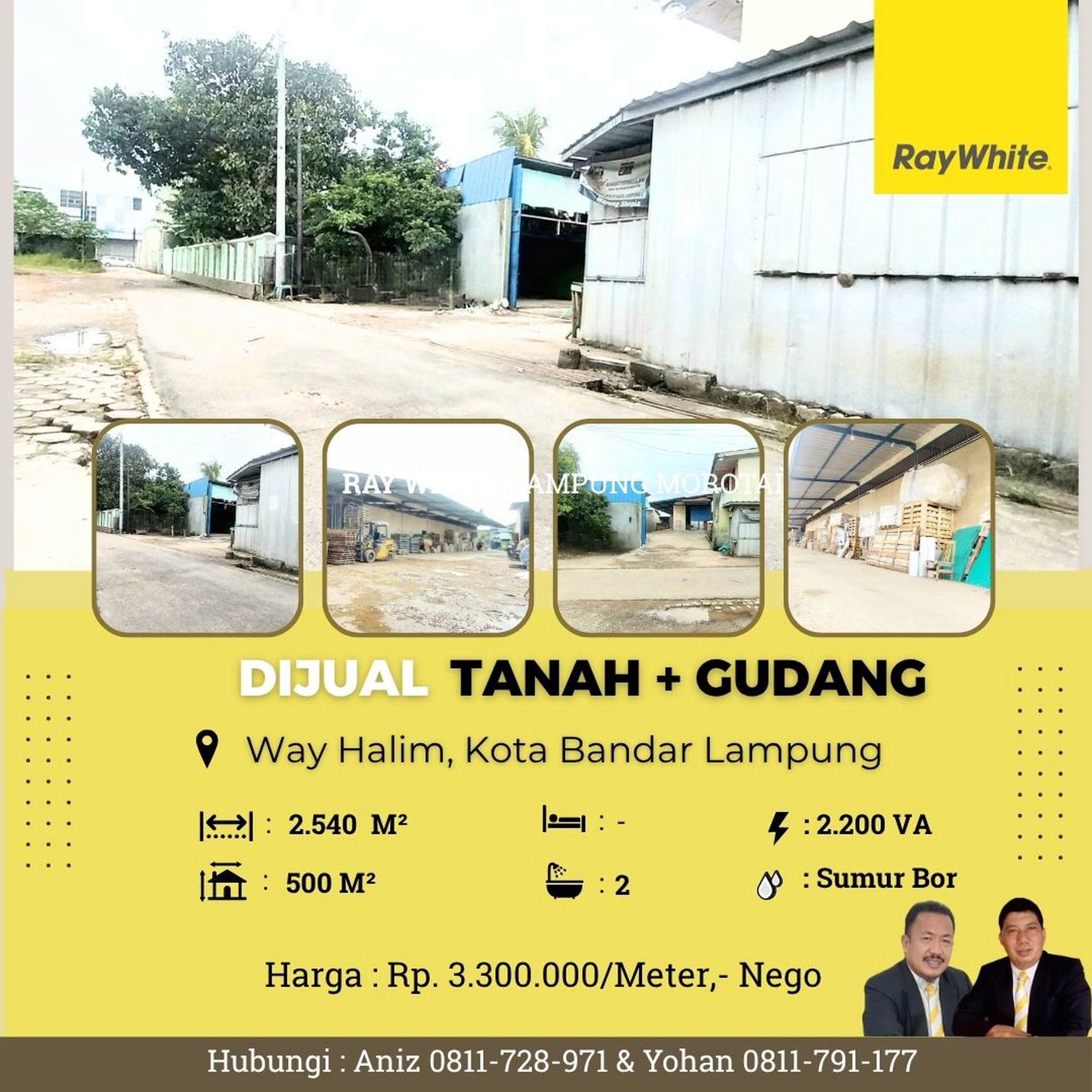 jual tanah dan gudang murah way halim