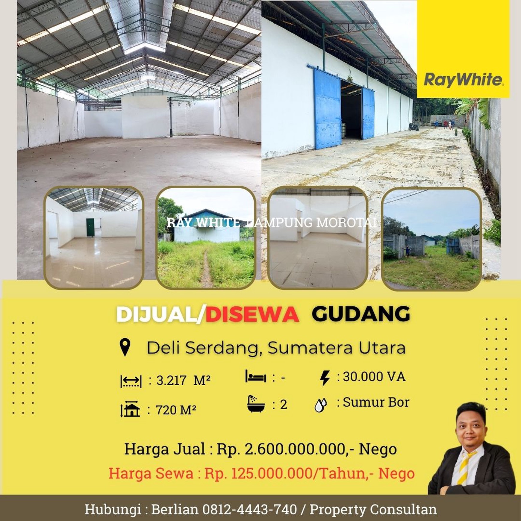 jual sewa gudang deli serdang sumatera utara