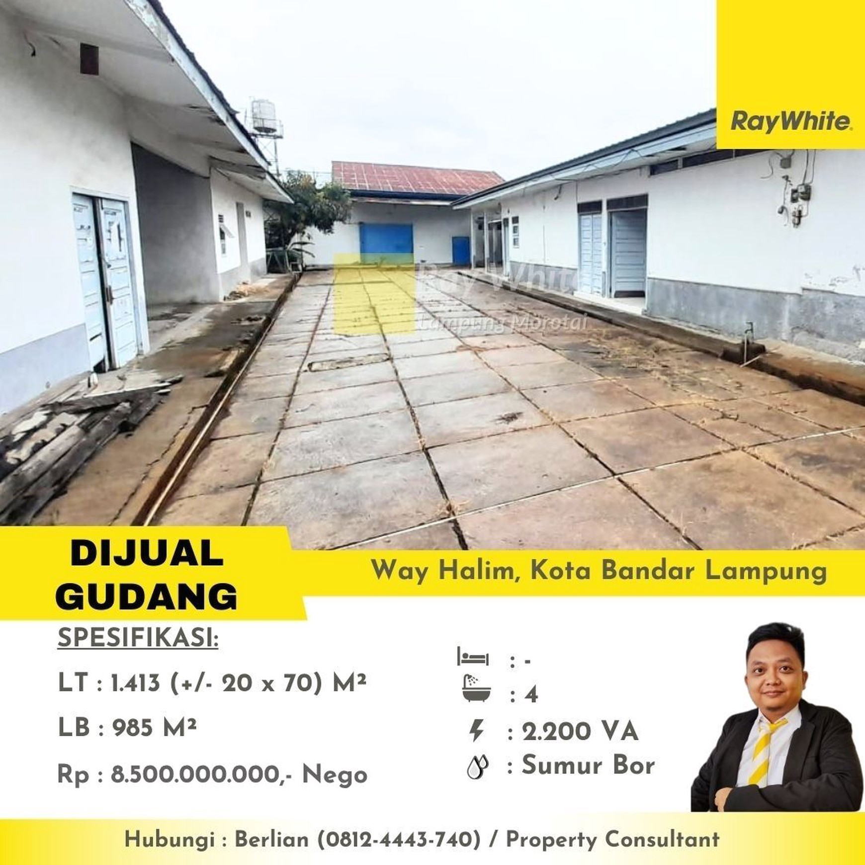jual gudang murah way halim