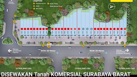 Murah Disewakan Tanah Kavling Citraland Uc Square - Komersial Area Cocok Buat Segala Usaha Cafe, Resto, Kantor, Bank