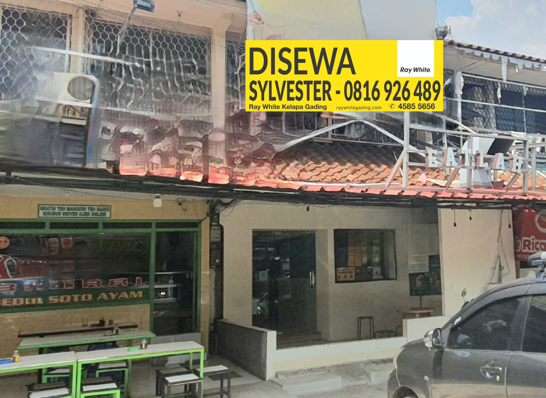 Ruko Sewa hanya lantai 2, lokasi strategis di Kelapa Hibrida Raya, Kelapa Gading Luas 4,5x17m2