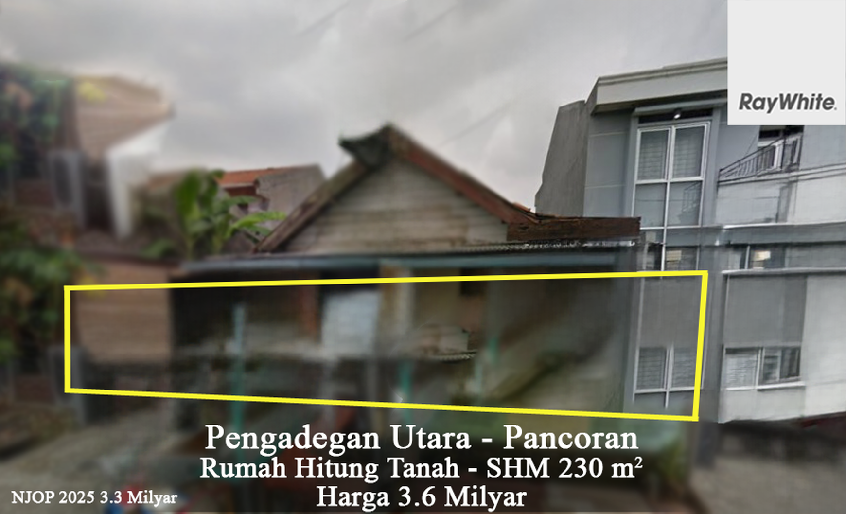 FOR SALE Rumah Hitung Tanah Murah Mendekati NJOP Pengadegan Utara Pancoran Jakarta Selatan