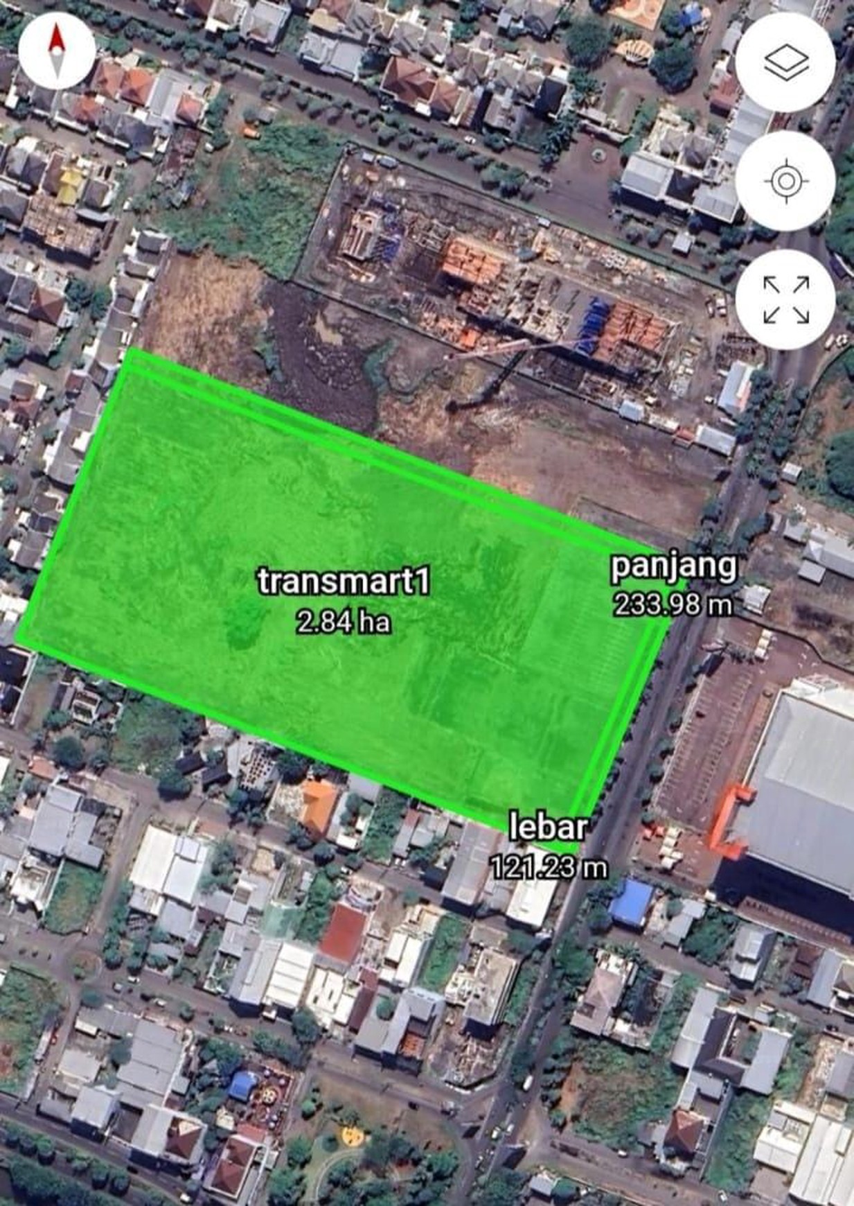 DIJUAL TANAH TRANSMART SIDOARJO STRATEGIS