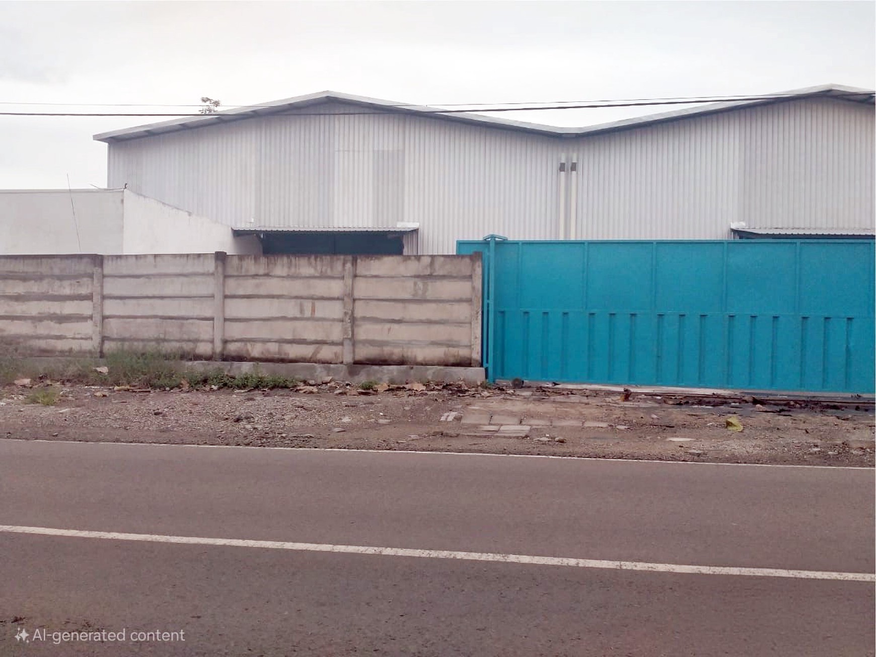 Gudang di Jl. Raya Mojokerto - Lamongan Desa Mojodadi Kec Kemlagi -Mojokerto dengan lokasi sangat strategis bisa akses mobil simpangan ( tronton )