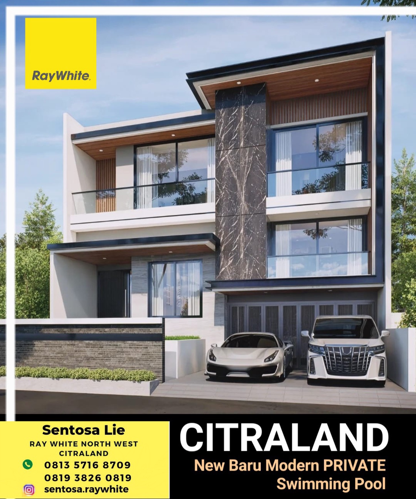 Dijual Rumah Baru Citraland Raffles Garden - Newton Hill New Private Pool Dekat Pakuwon Indah, Graha Family