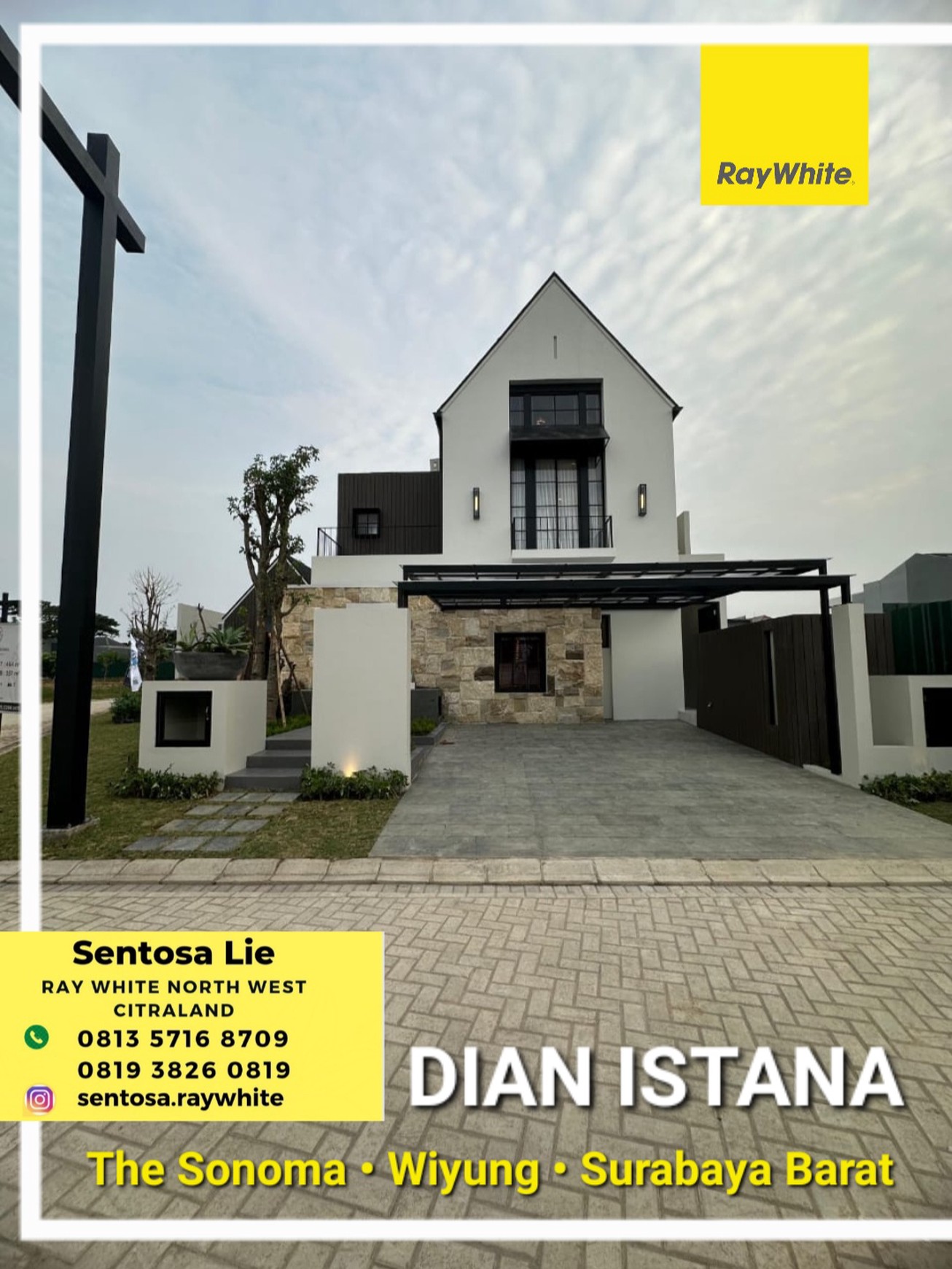Rumah Baru Dian Istana Residence The Sonoma Wiyung Surabaya Barat Dekat Graha Family, Pakuwon Mall