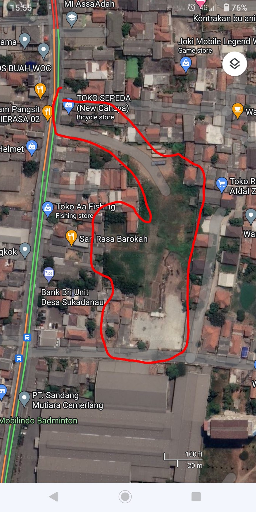 Kaveling komersial jalan perjuangan sukadanau cikarang barat cibitung