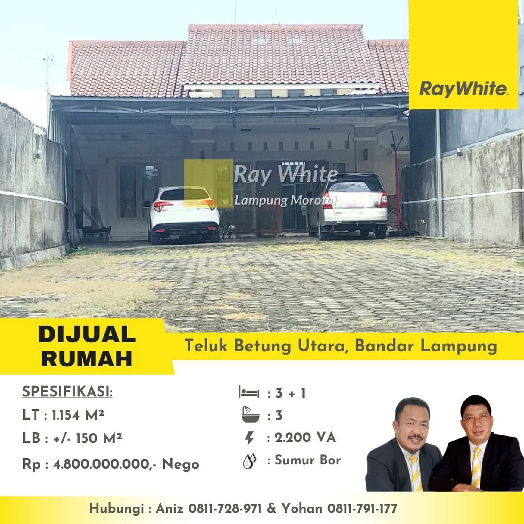 Dijual Rumah Teluk Betung Utara
