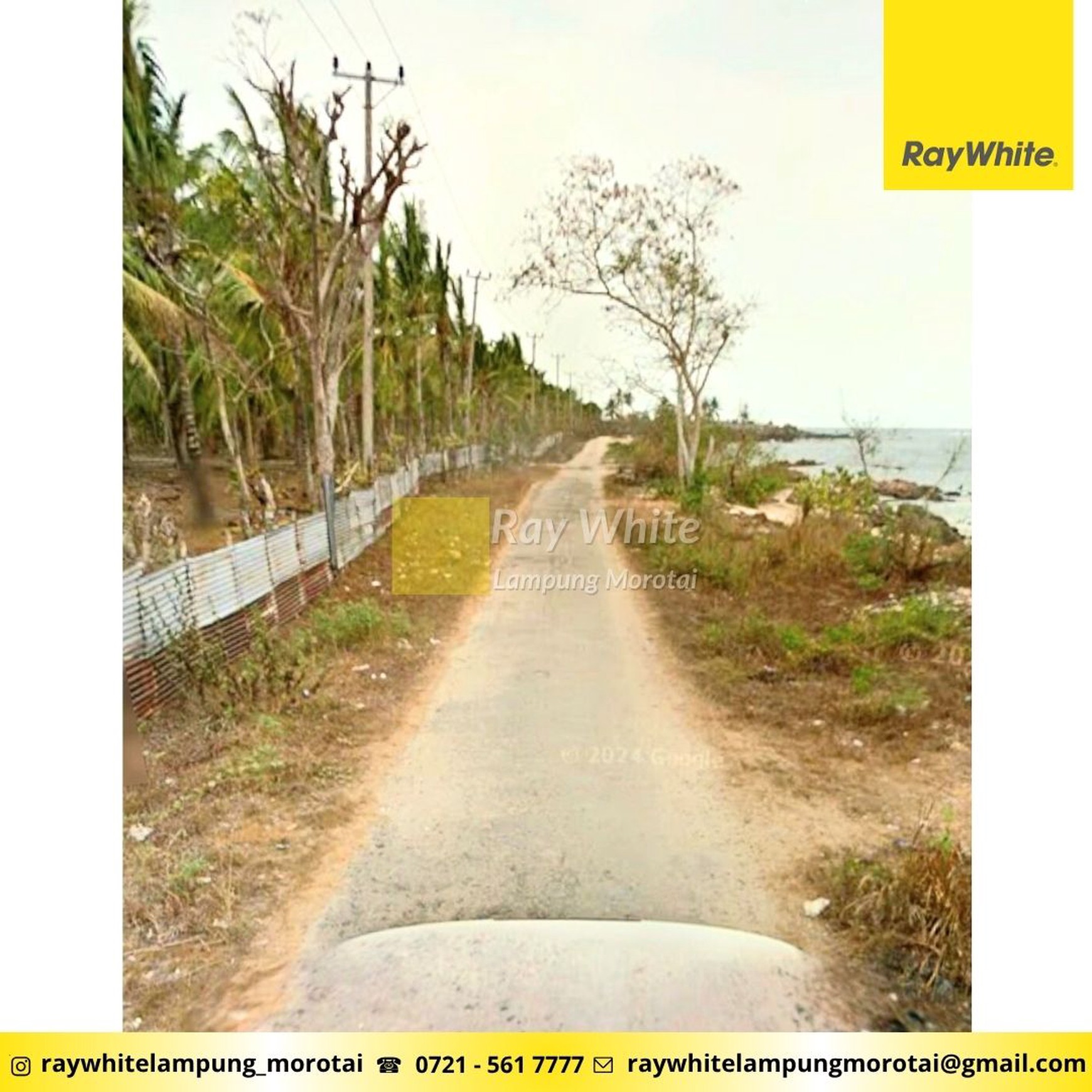 Dijual tanah pantai kalianda dengan kebun kelapa