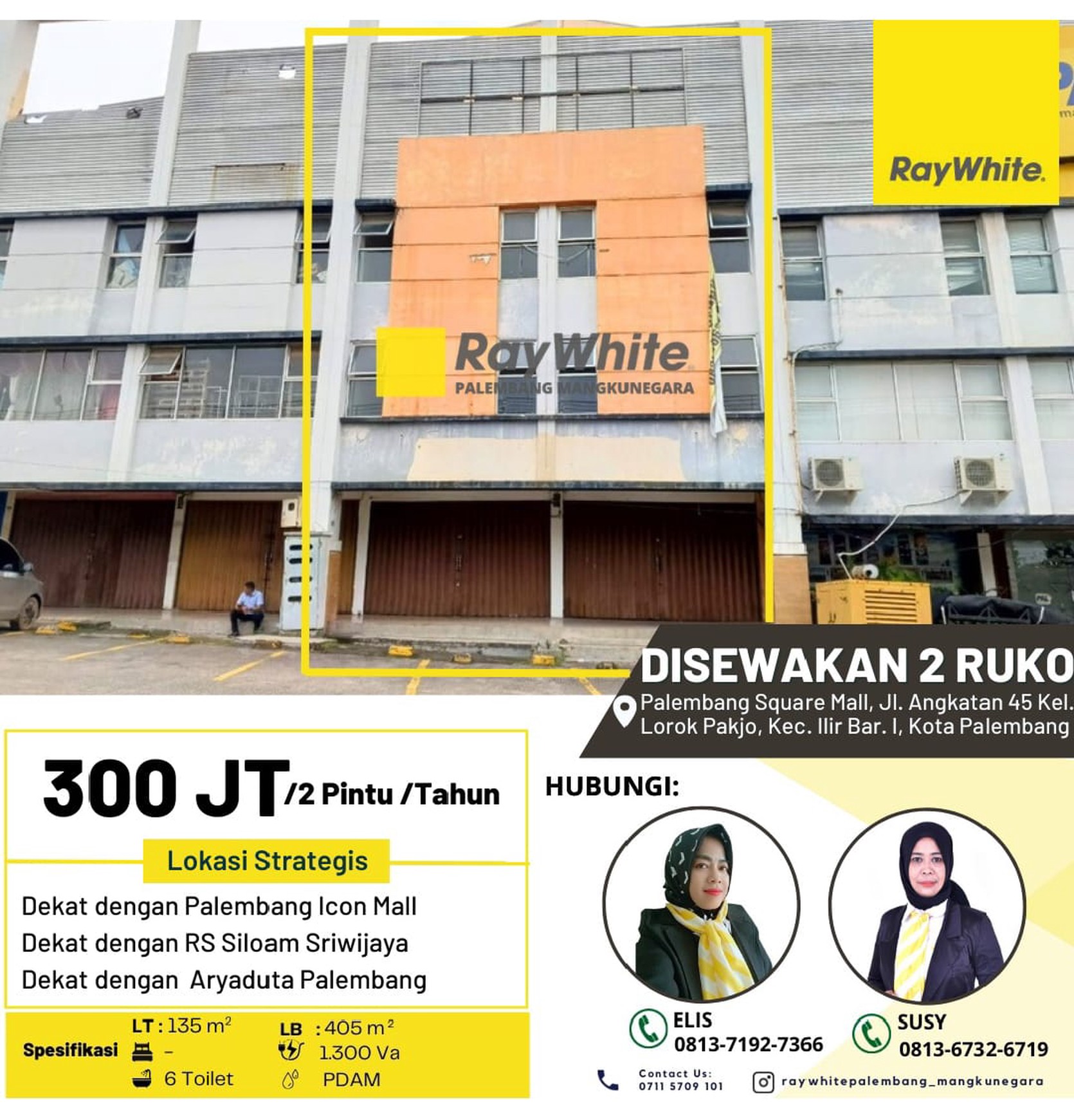 Disewakan 2 Ruko