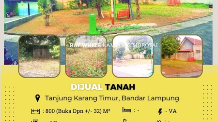 DIJUAL TANAH DI KOTABARU TANJUNG KARANG TIMUR BANDAR LAMPUNG