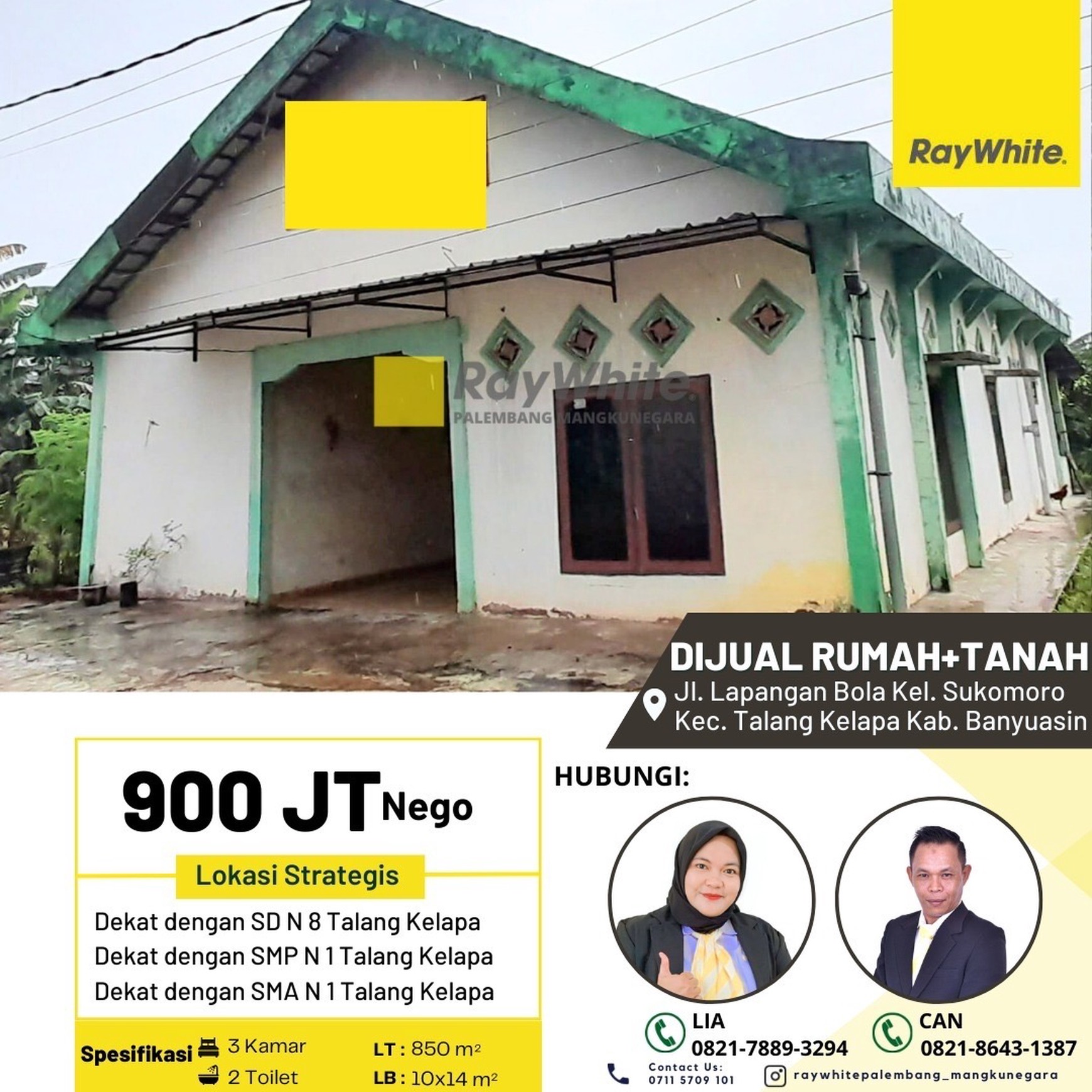 RUMAH BONUS TANAH PALEMBANG