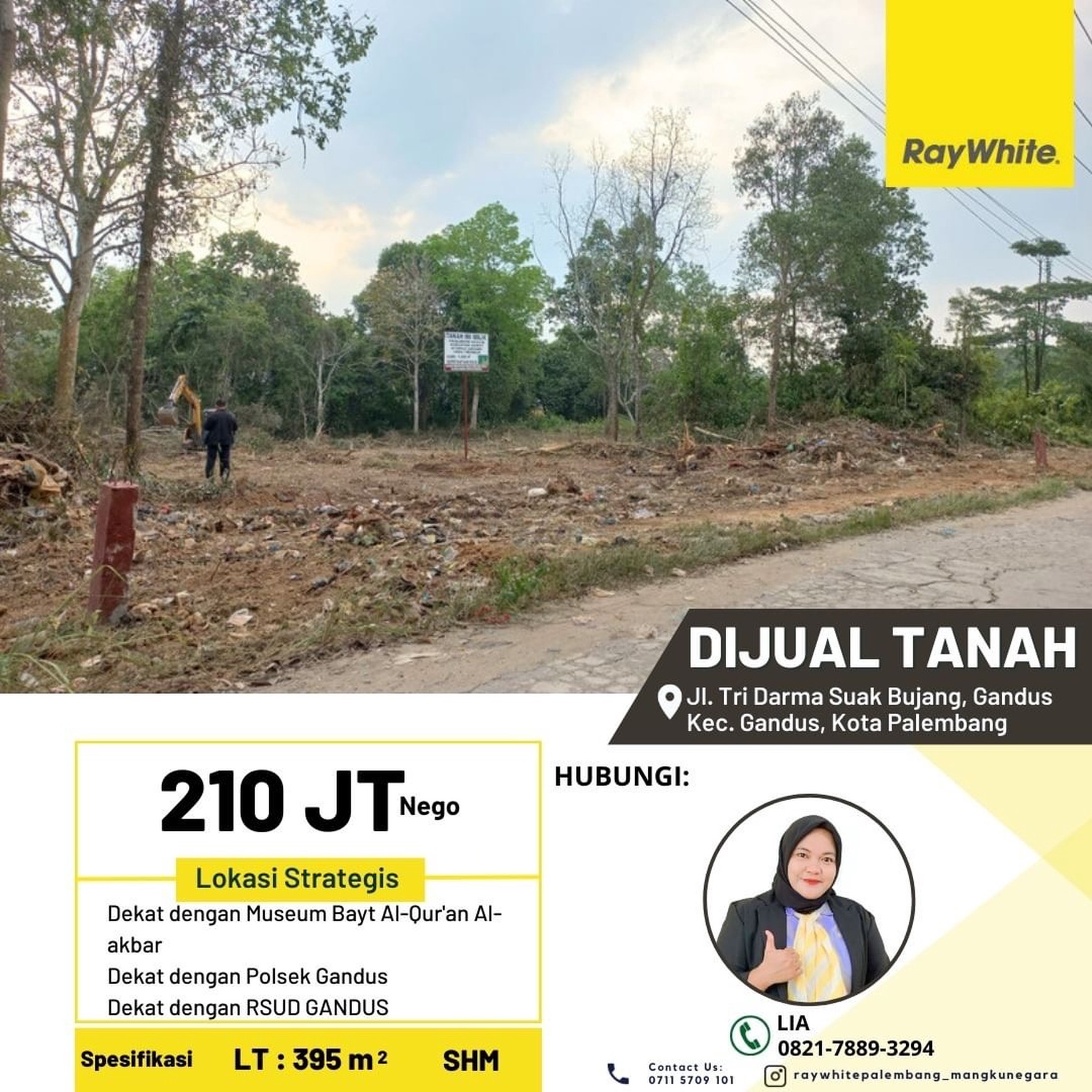 TANAH MURAH DAERAH GANDUS PALEMBANG