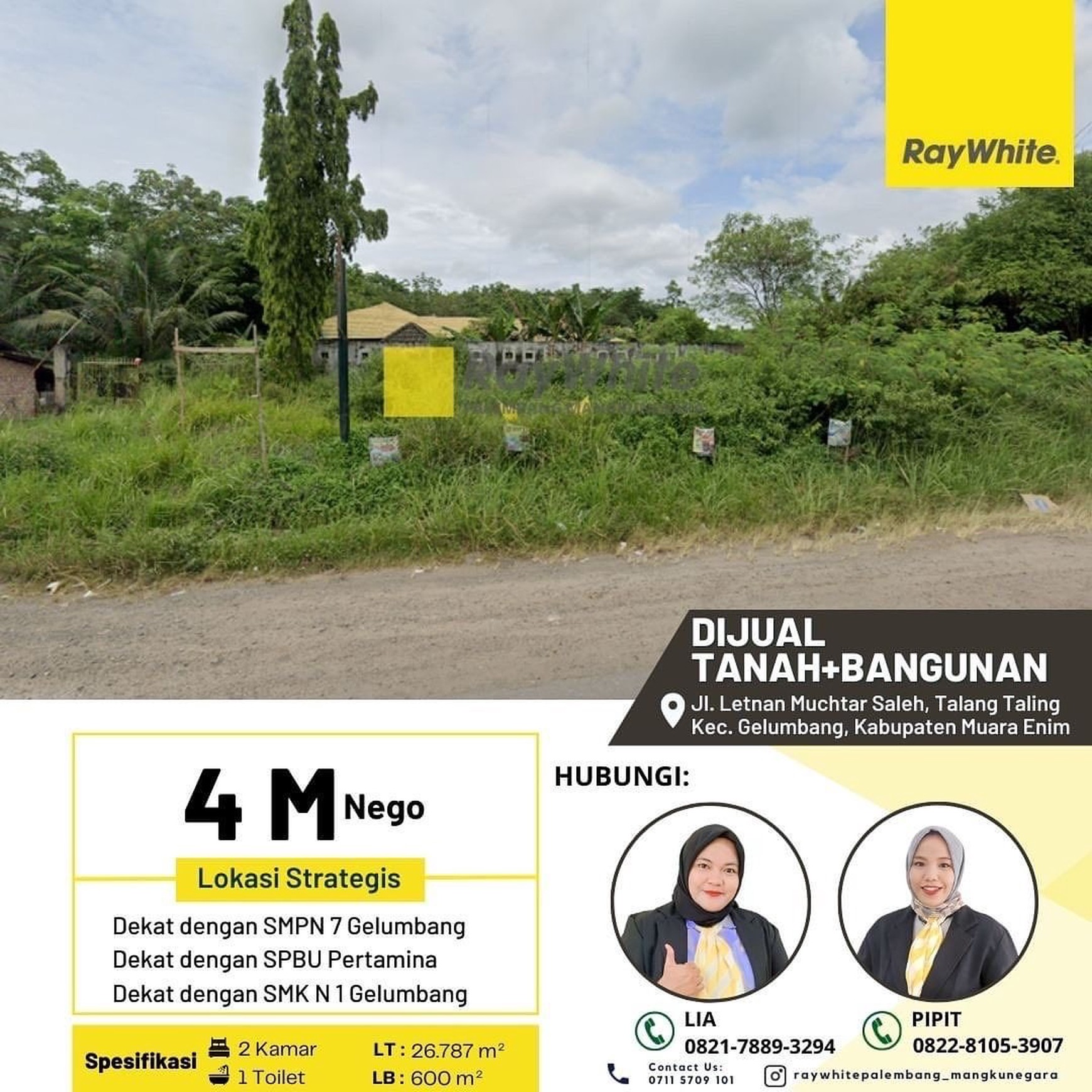 TANAH + BANGUNAN