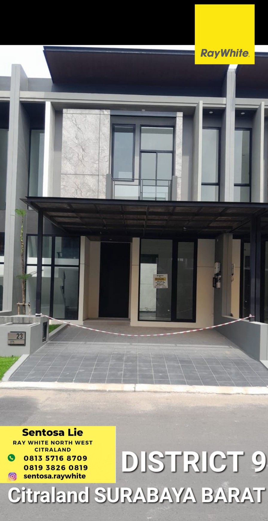 Dijual Rumah Baru District 9 Citraland Tipe Rochester Surabaya Barat Siap Huni