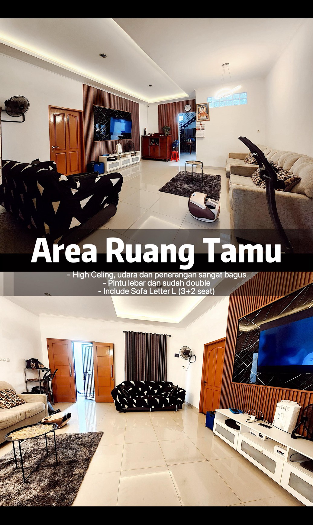 Dijual rumah diKarawaci Tangerang - Baru full renov 2 tahun lalu Bangunan style Modern.