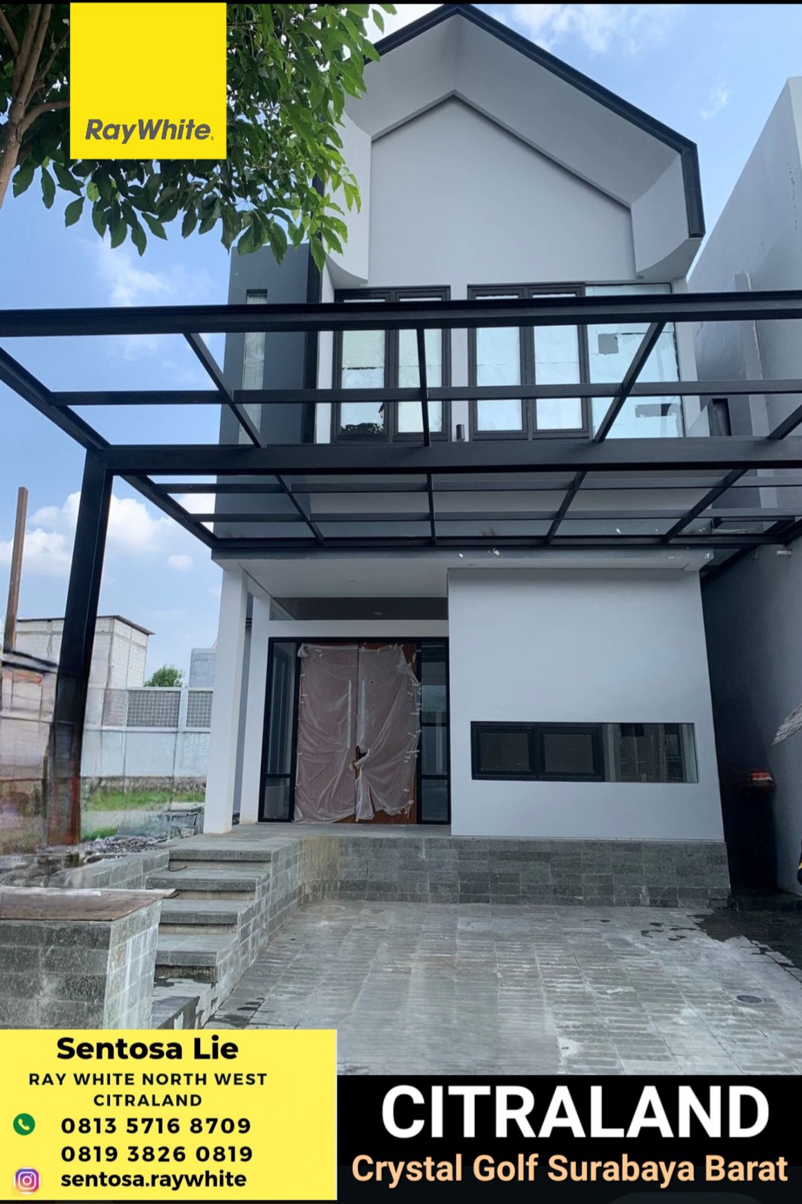 Dijual Rumah Baru Citraland Crystal Golf Surabaya Barat Modern 3 Lantai Siap Huni
