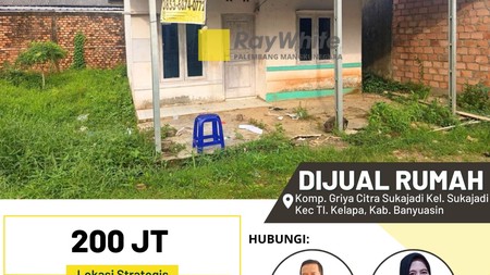 Dijual Rumah Belakang Kantor Camat Talang Kelapa