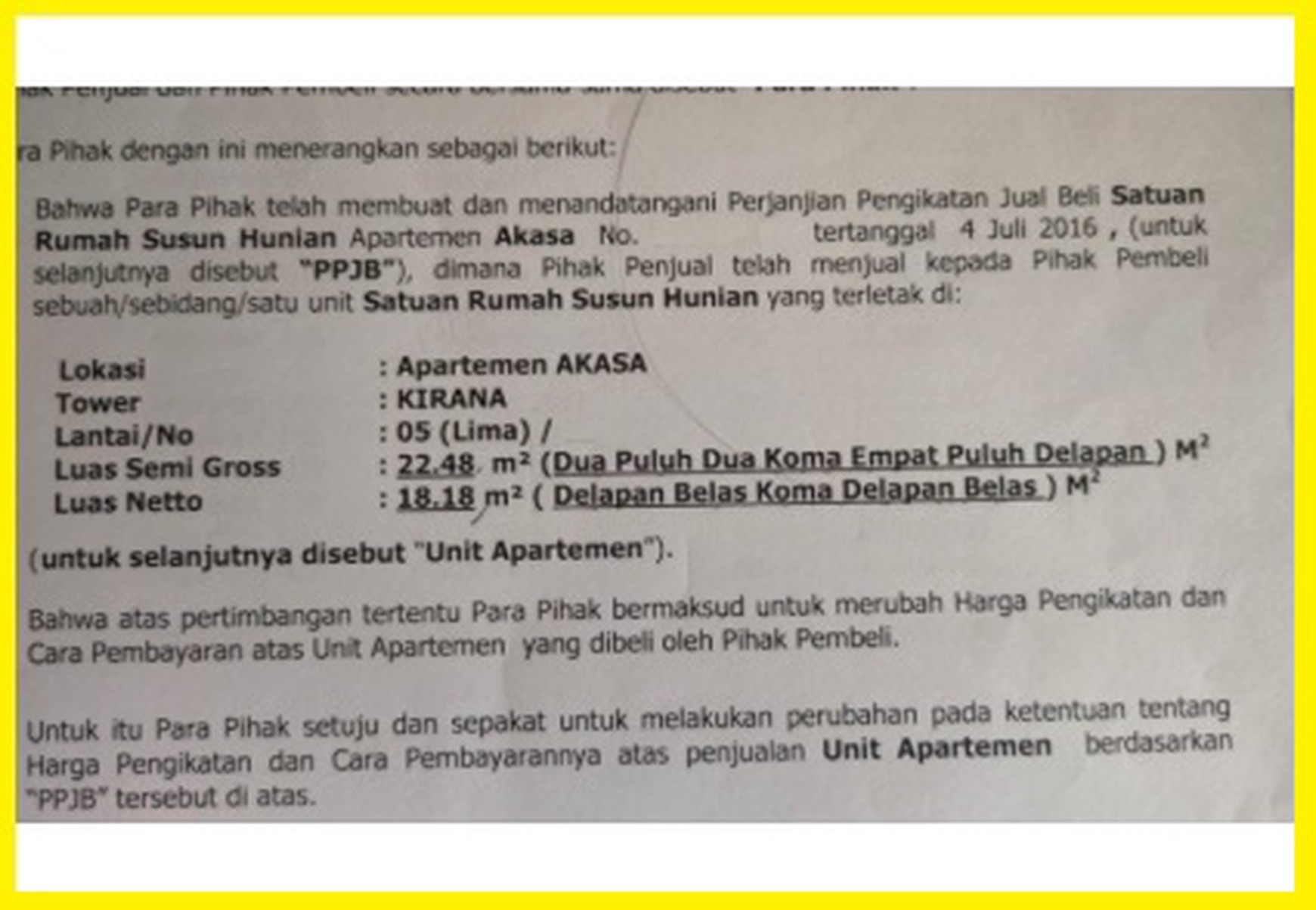 Apartment Full Furnished dan Murah di AKASA KIRANA BSD CITY